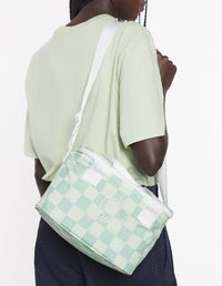 Checkerboard cooler bag - Basile & Lime Pattern