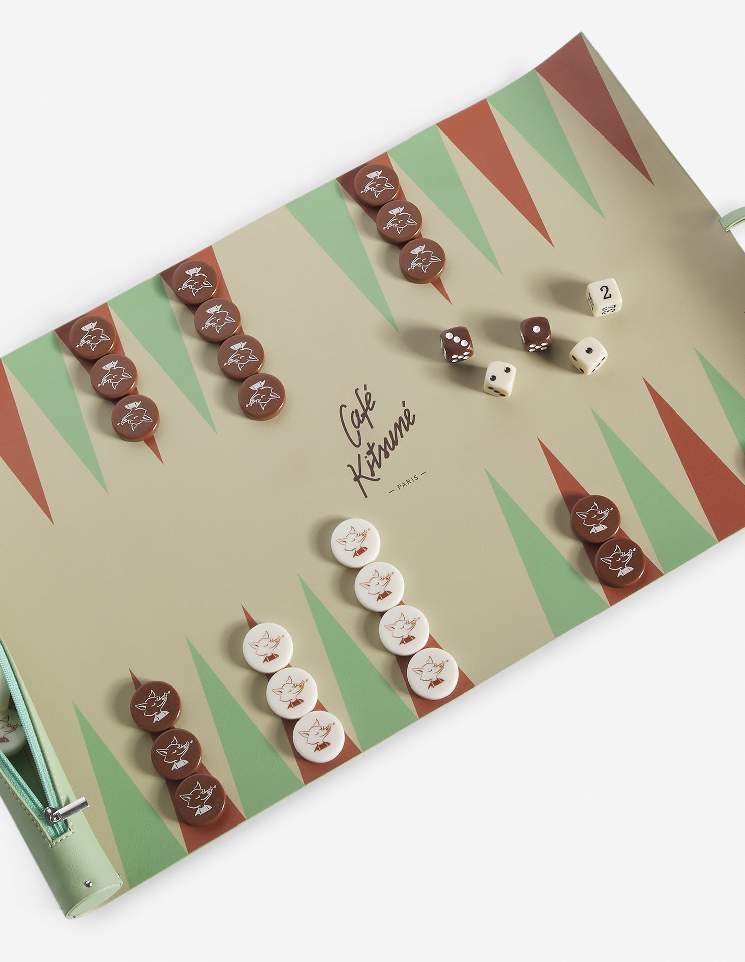 Jeu de backgammon nomade Café Kitsuné - Basile & Lime