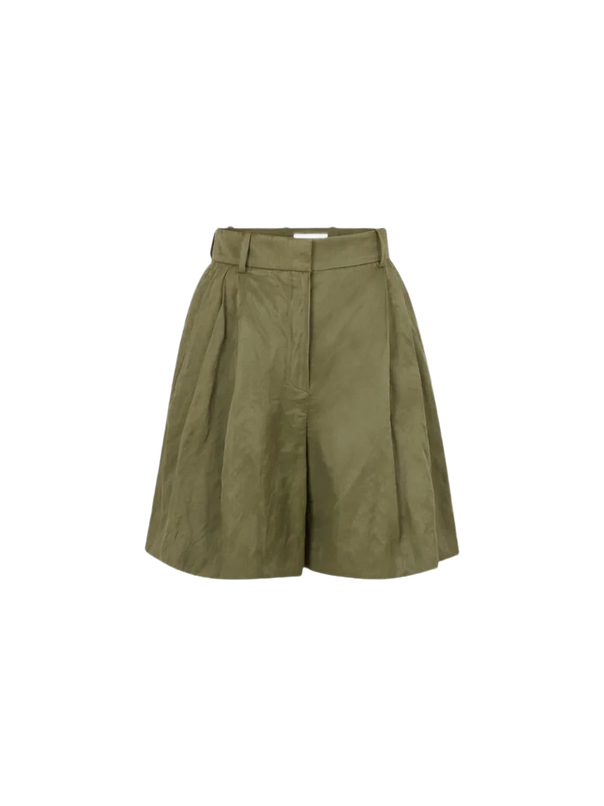 High-waisted flared shorts - Khaki