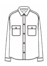 TEXTURED TERRY OVERSHIRTOFF WHITE