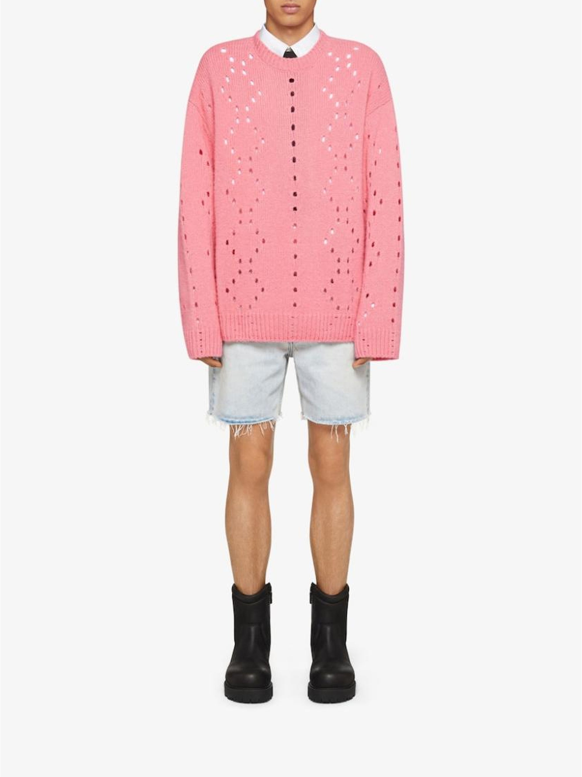 Pull oversize en laine - Flamingo
