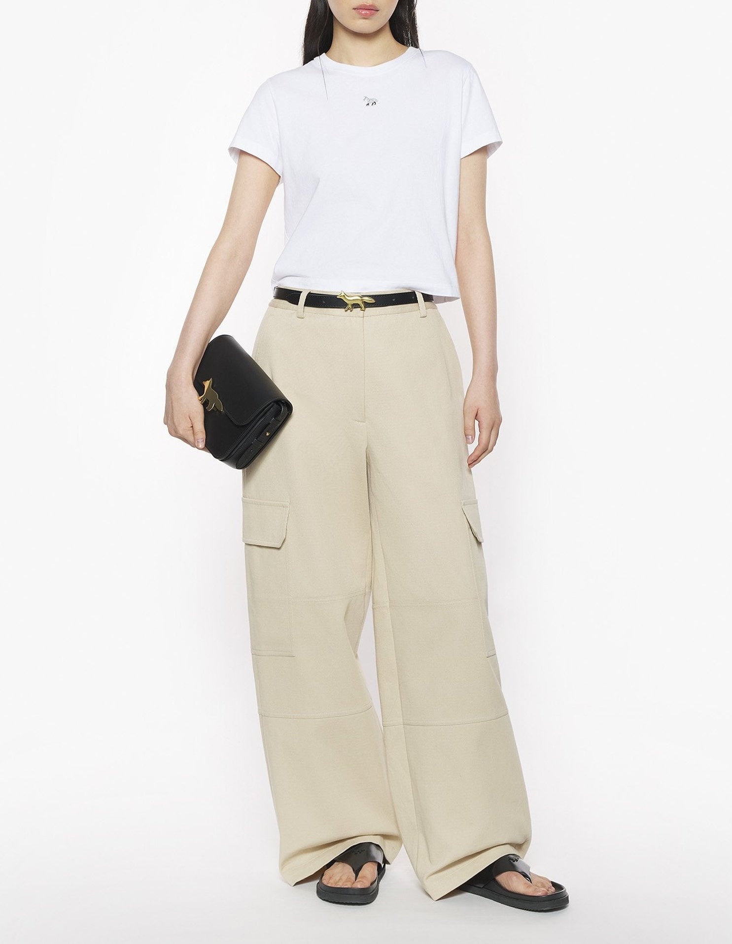 Baby Fox short T-shirt with patch - White