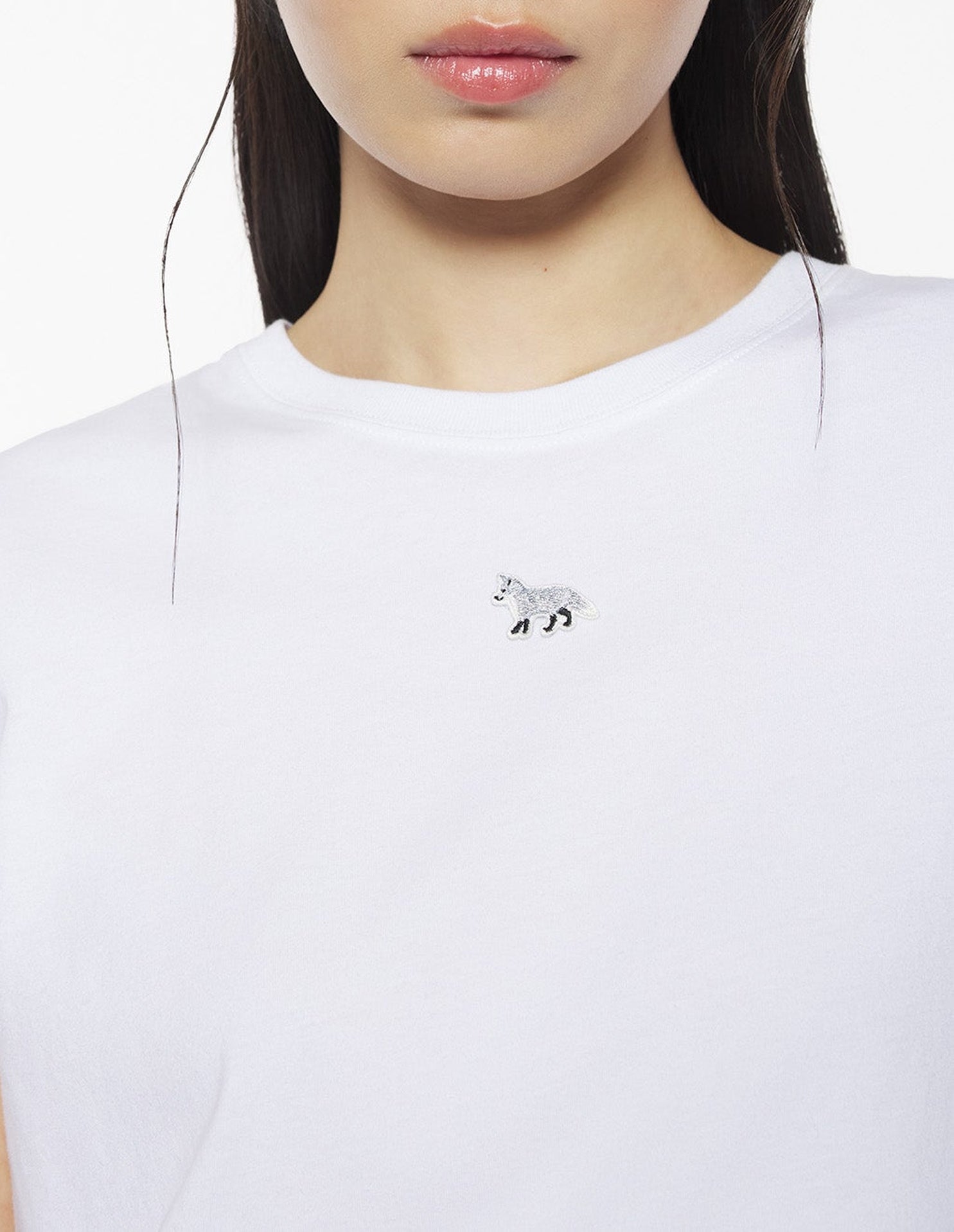 T-shirt Baby Fox court avec écusson - White