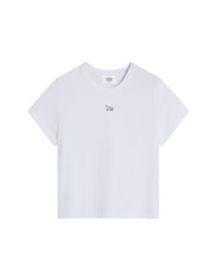 T-shirt Baby Fox court avec écusson - White