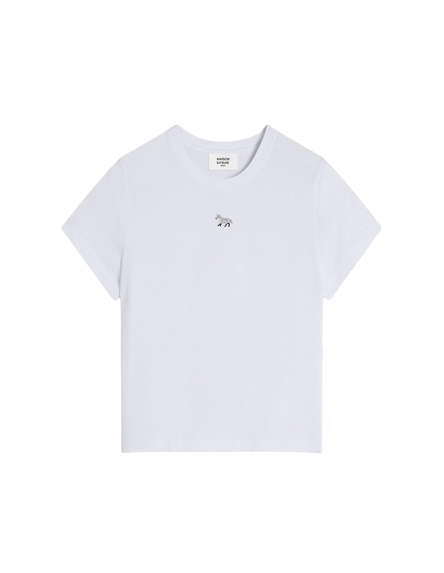 T-shirt Baby Fox court avec écusson - White