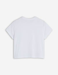 T-shirt Baby Fox court avec écusson - White
