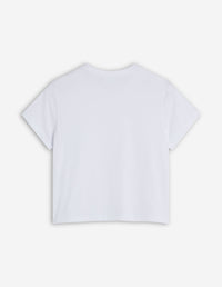 T-shirt Baby Fox court avec écusson - White
