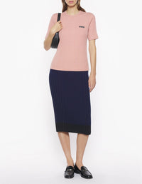 Fitted logo T-shirt - Porcelaine Pink