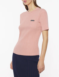 Fitted logo T-shirt - Porcelaine Pink