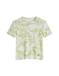 T-shirt à col contrasté Daisy Fields - Citron Vert