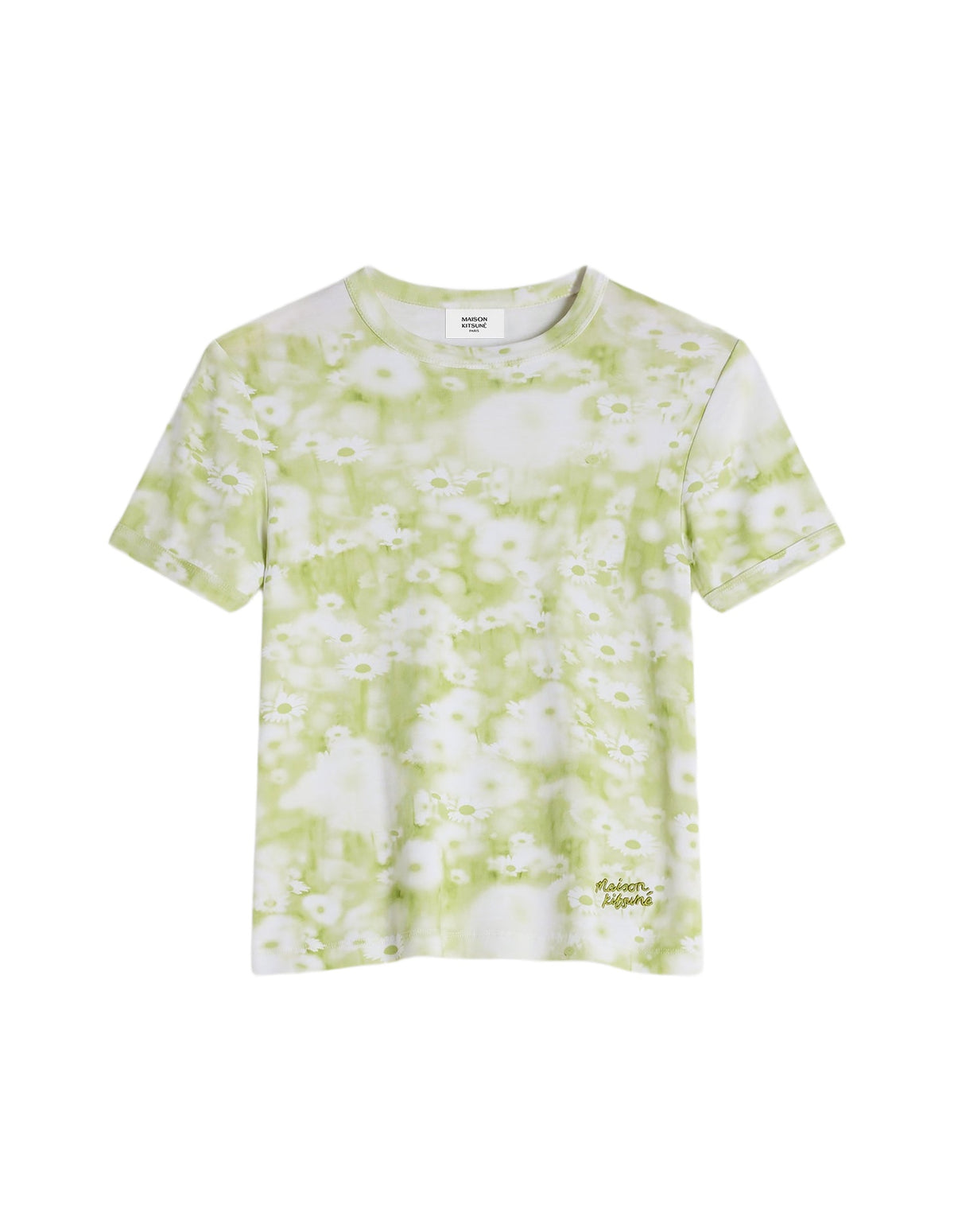 T-shirt à col contrasté Daisy Fields - Citron Vert