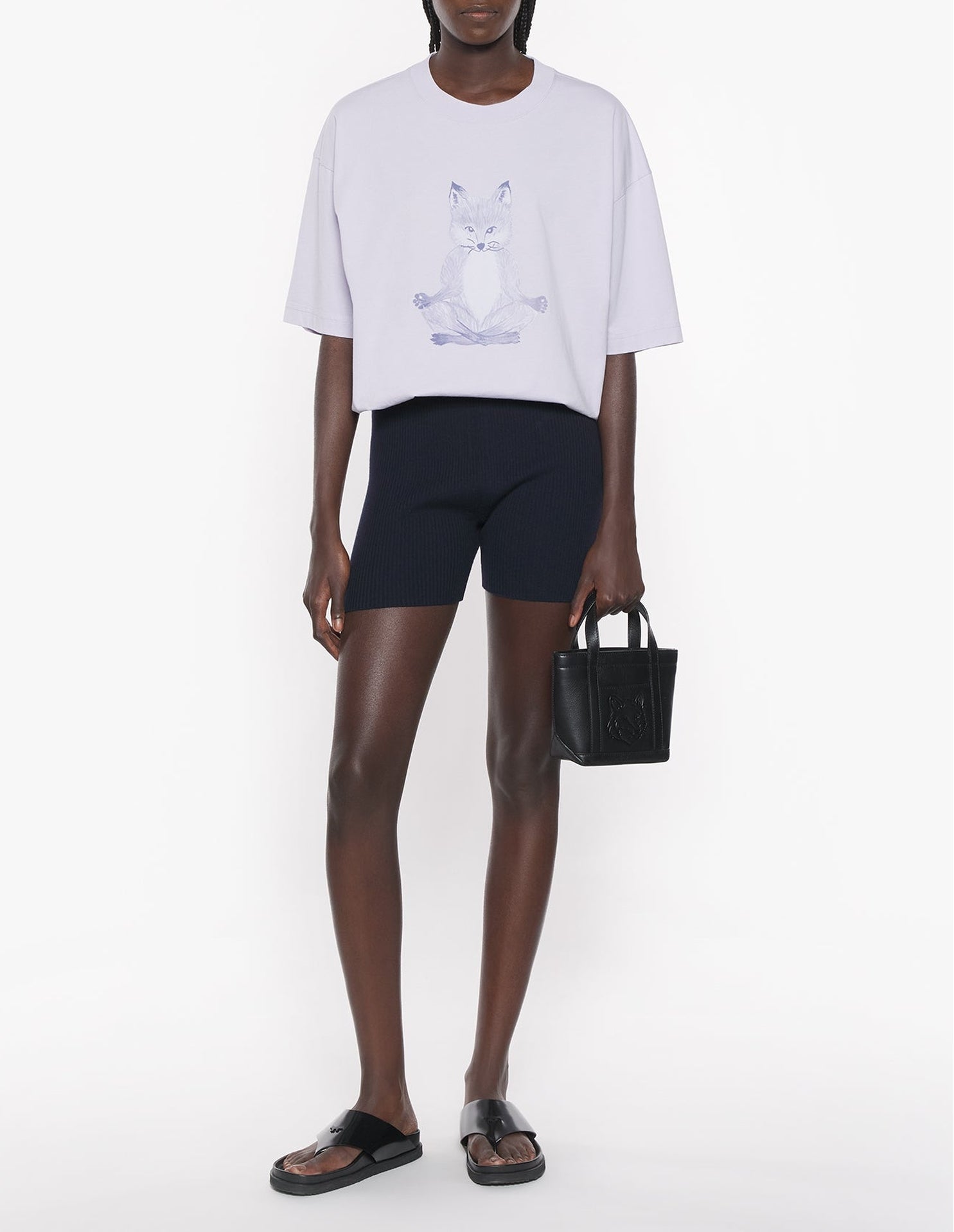 Fox Yoga boxy T-shirt - Soft Mauve