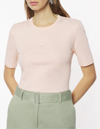 Baby Fox T-shirt with patch - Pale Pink