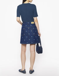 Baby Fox T-shirt with patch - Ink Blue