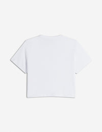 T-shirt Baby Fox court avec écusson - White