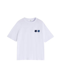 T-shirt Bold Fox Head avec double écusson - White