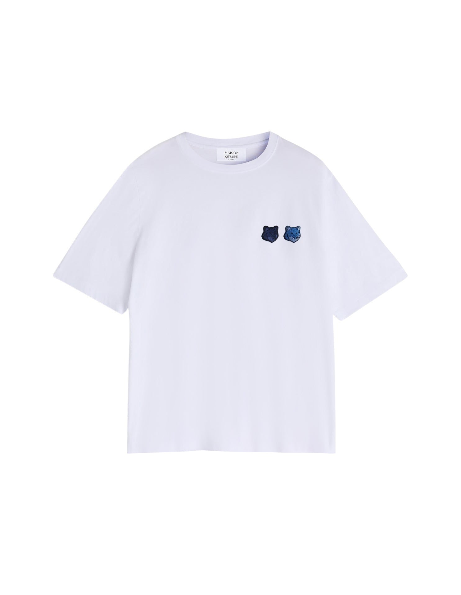 T-shirt Bold Fox Head avec double écusson - White