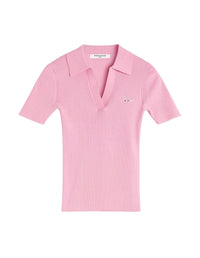 Baby Fox polo shirt with wool badge - Strawberry