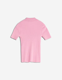 Baby Fox polo shirt with wool badge - Strawberry