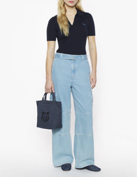 Polo Baby Fox avec écusson en laine - Navy