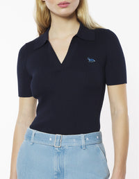 Polo Baby Fox avec écusson en laine - Navy