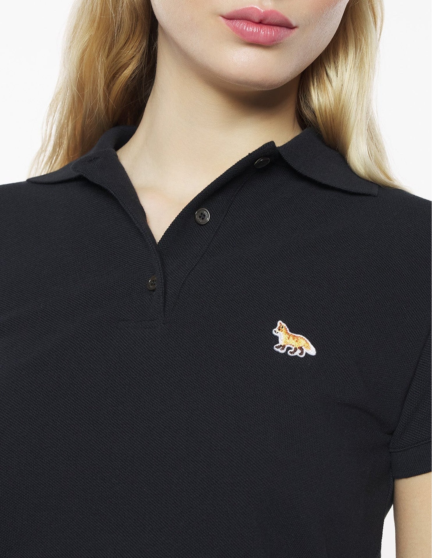 Baby Fox short-sleeved polo shirt - Black