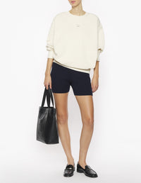 Oversized sweatshirt with Baby Fox badge - Marble