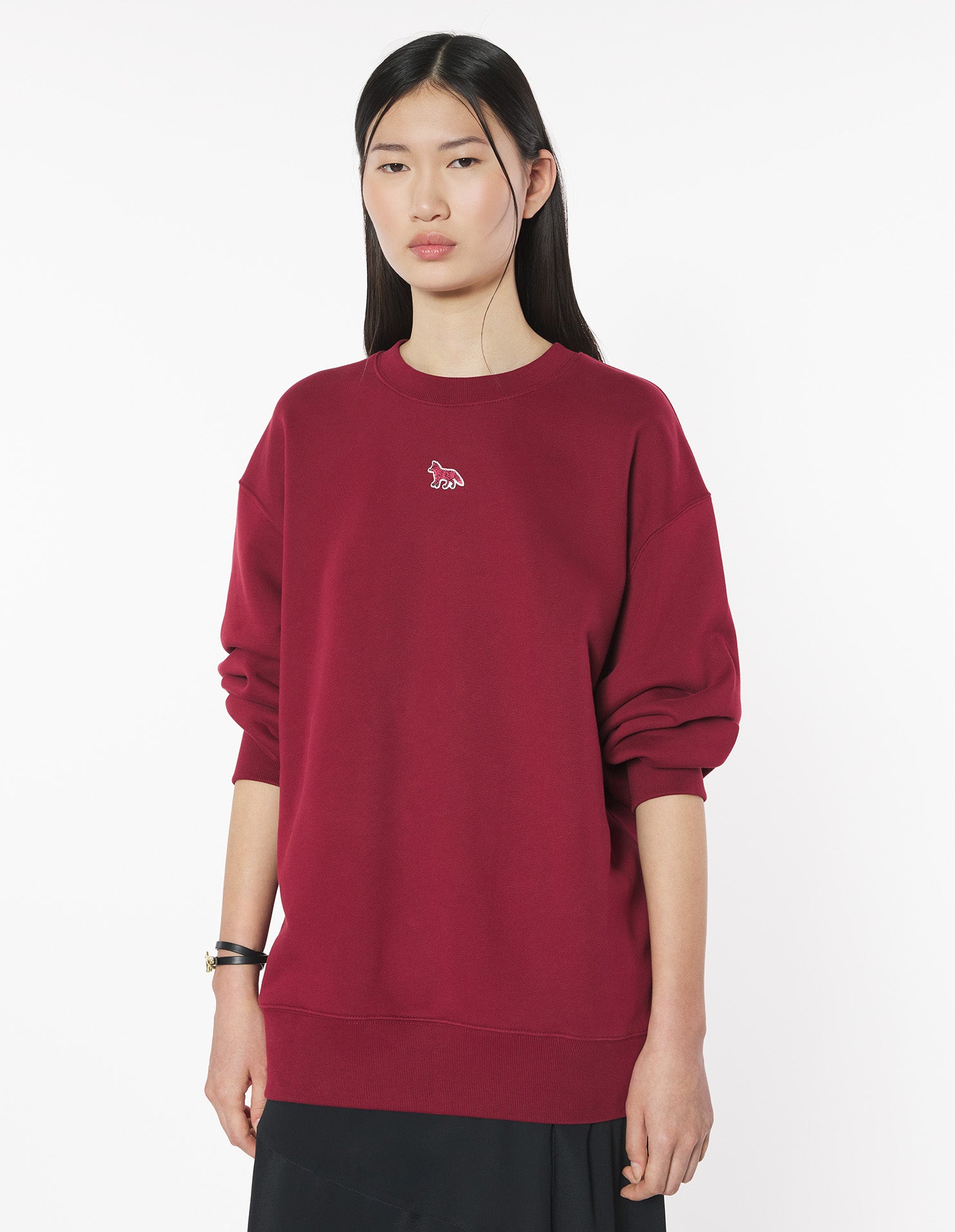 Baby Fox Oversize Sweatshirt - Red Brown