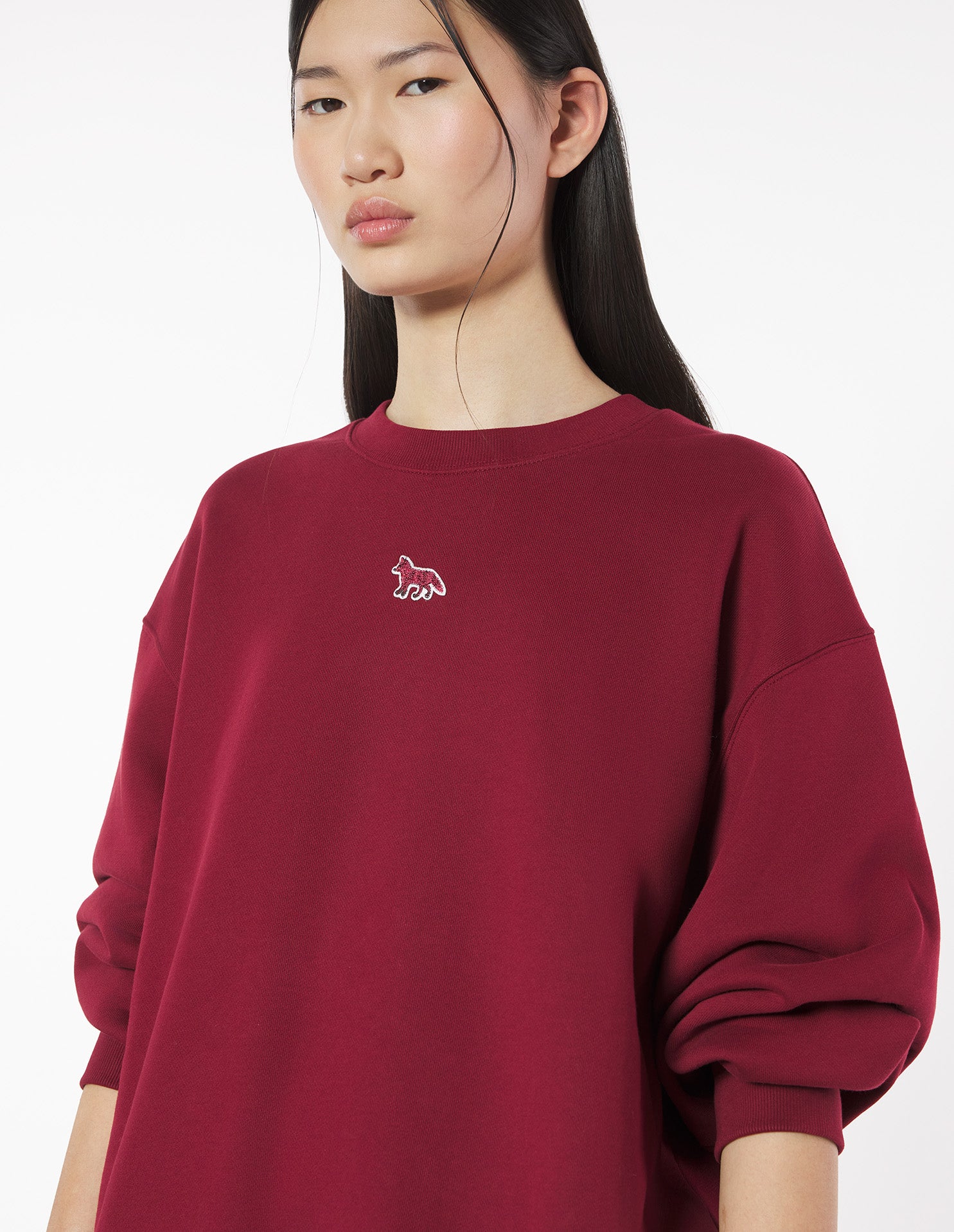 Baby Fox Oversize Sweatshirt - Red Brown