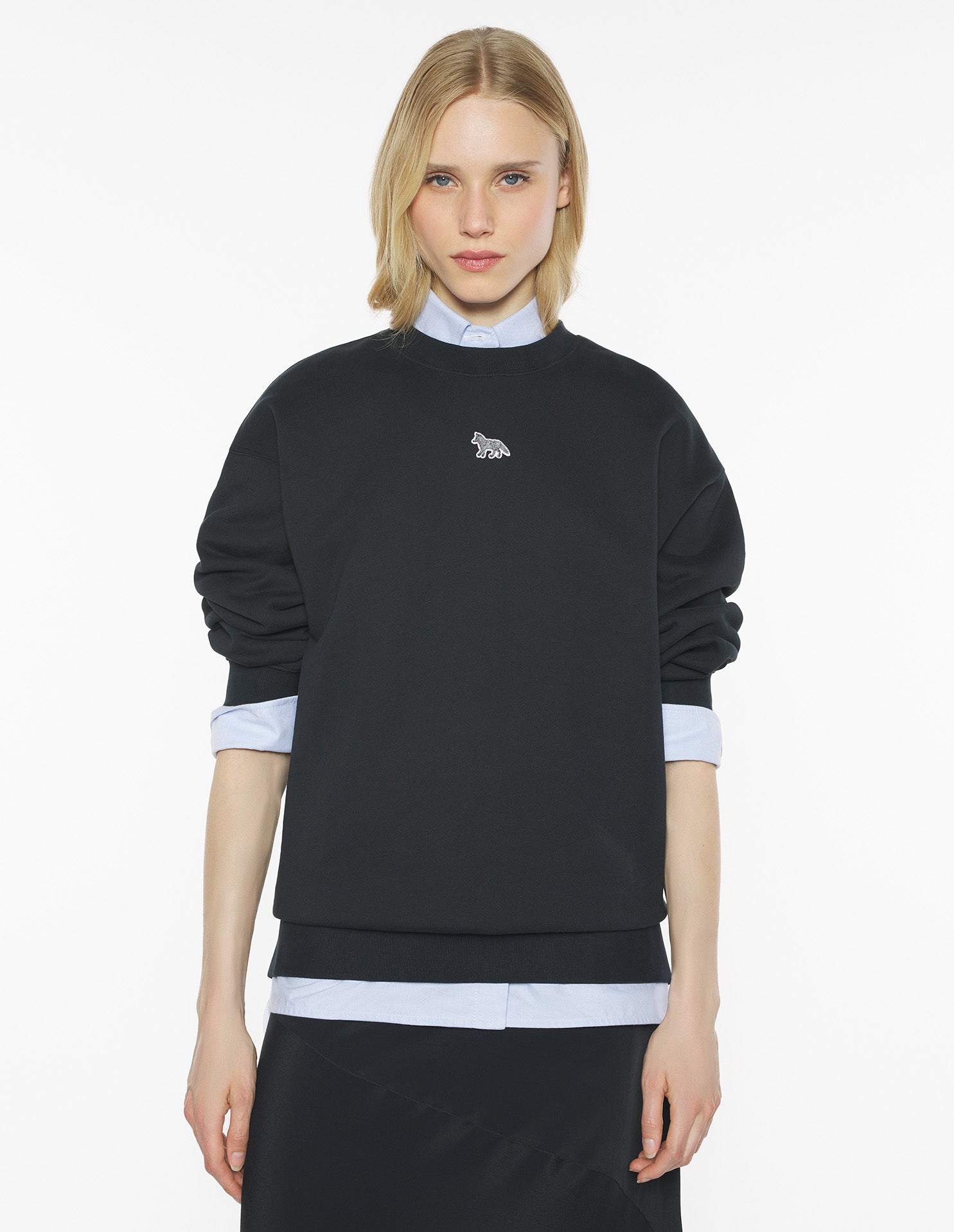 Baby Fox Oversize Sweatshirt - Black