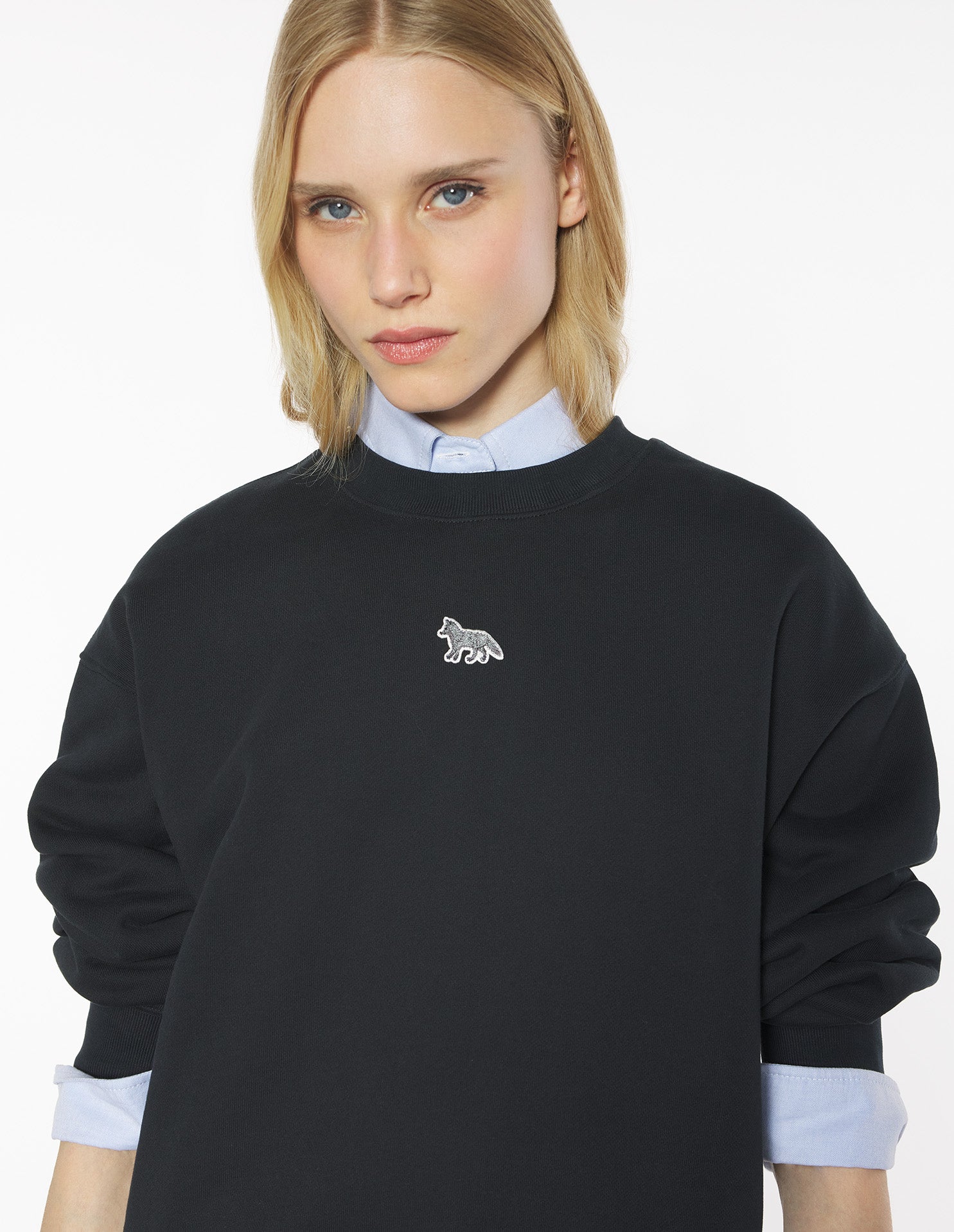 Baby Fox Oversize Sweatshirt - Black