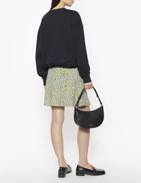 Baby Fox Patch Drawstring Sweatshirt - Black