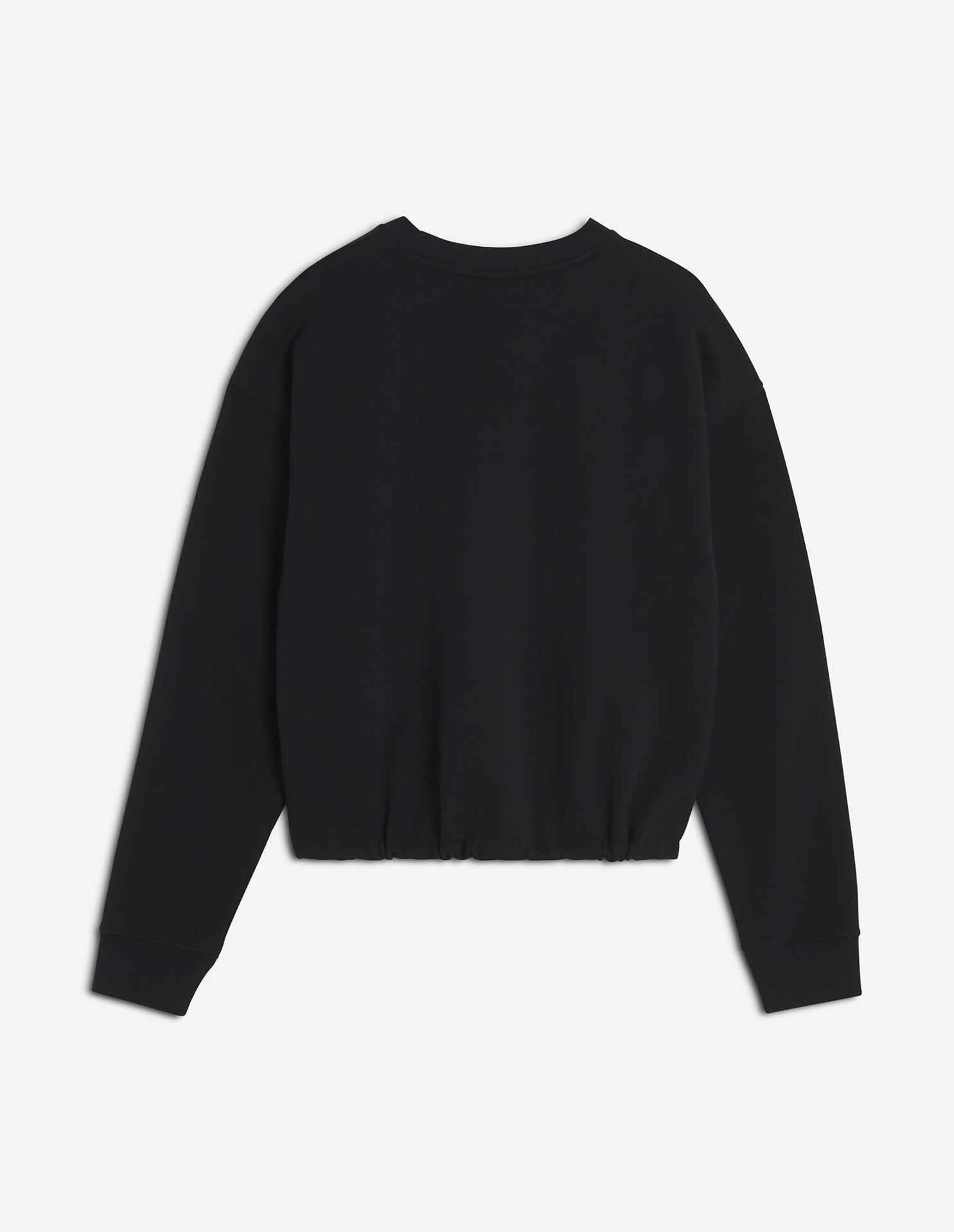 Baby Fox Patch Drawstring Sweatshirt - Black