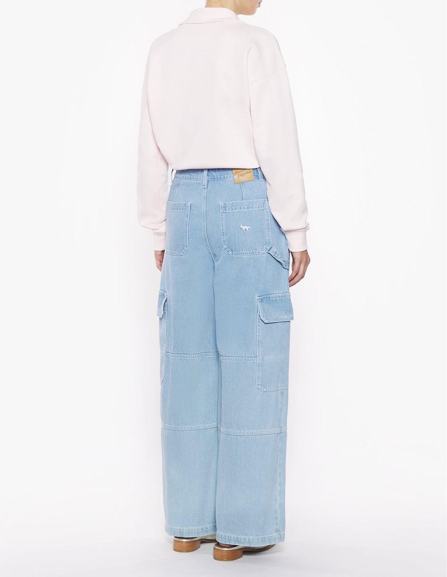 Truck-neck sweatshirt with embossed logo - Pink Fizz