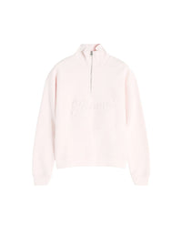 Sweatshirt à col camionneur avec logo embossé - Pink Fizz