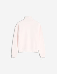 Truck-neck sweatshirt with embossed logo - Pink Fizz