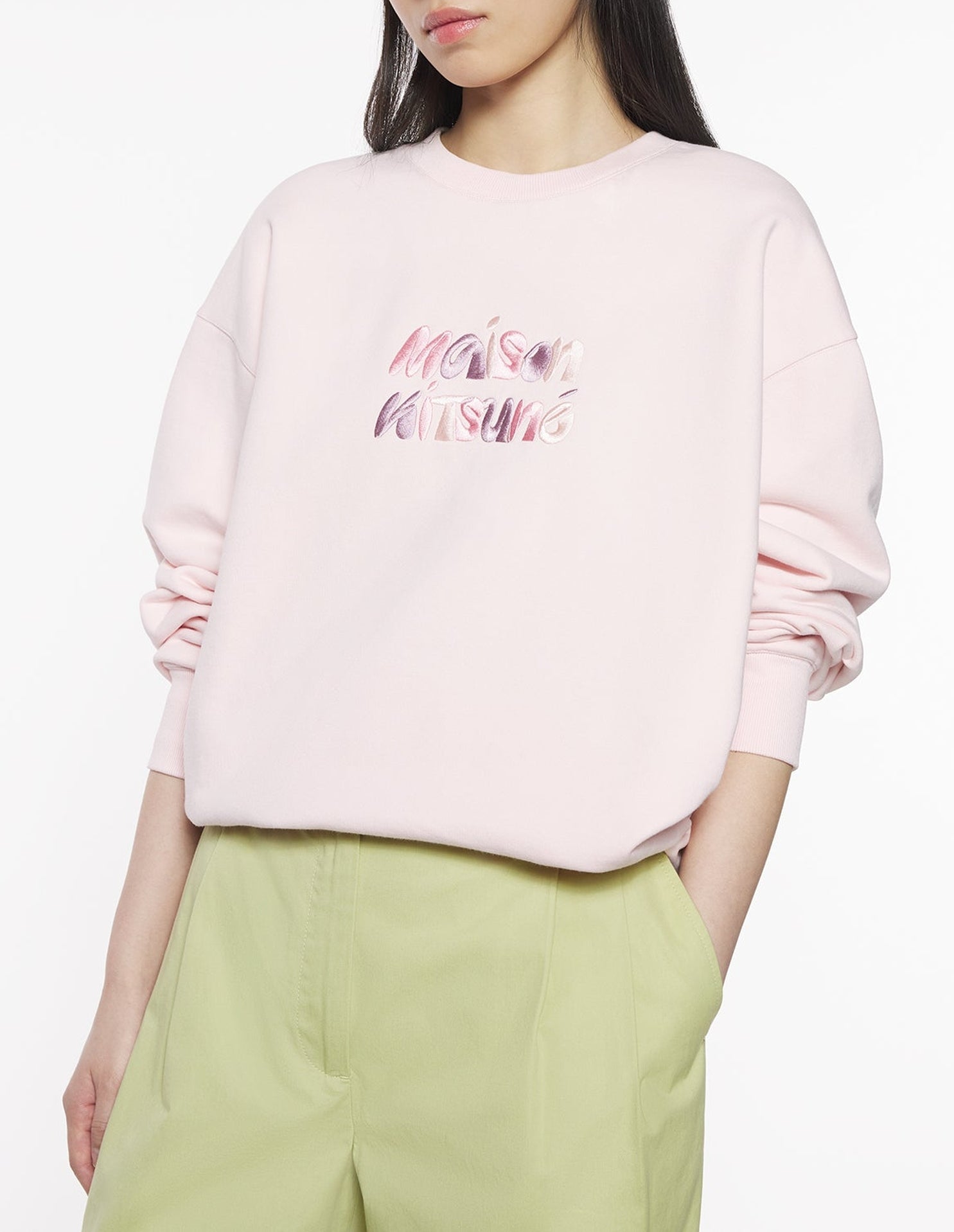 Oversized Bubble logo sweatshirt - Rosewater