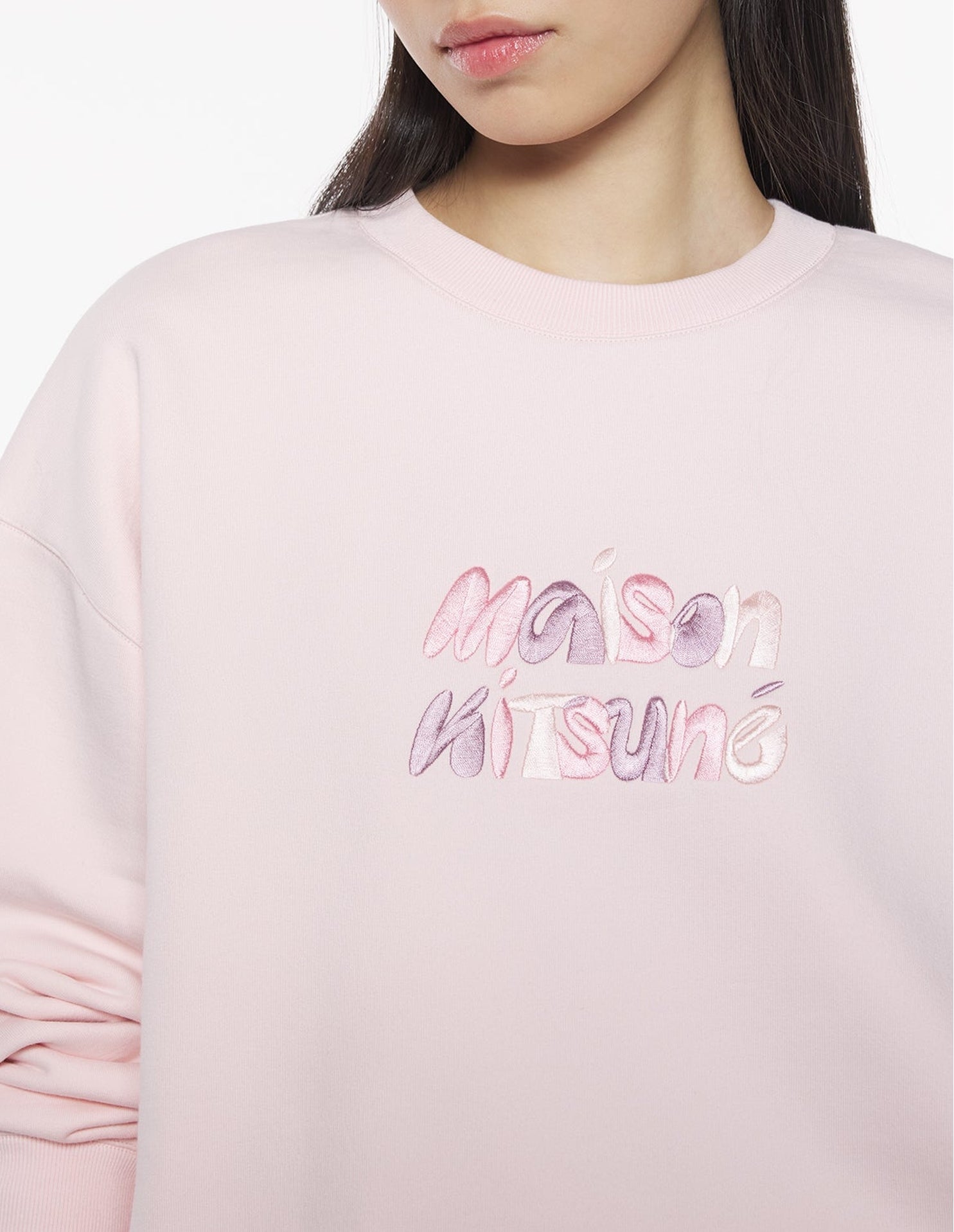 Oversized Bubble logo sweatshirt - Rosewater