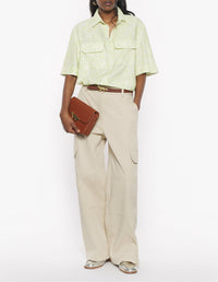 Loose-fitting short-sleeved shirt - Lime Print