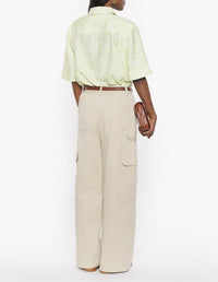 Loose-fitting short-sleeved shirt - Lime Print