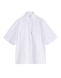 Embroidered loose shirt - White