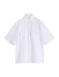 Chemise ample brodée - White