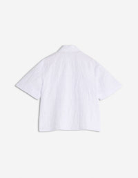 Embroidered loose shirt - White