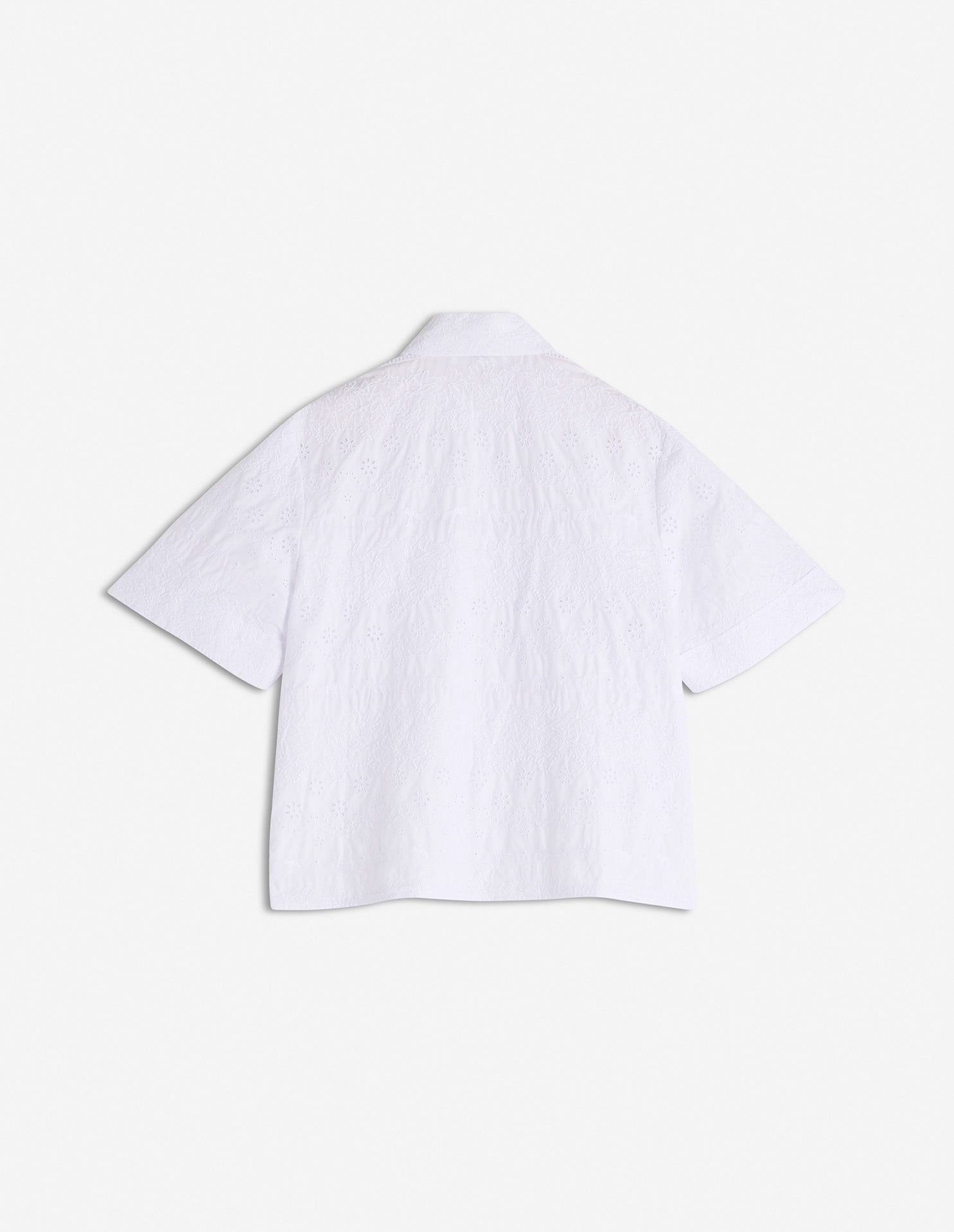 Embroidered loose shirt - White