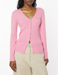 Baby Fox fitted wool cardigan - Strawberry