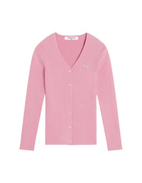 Baby Fox fitted wool cardigan - Strawberry