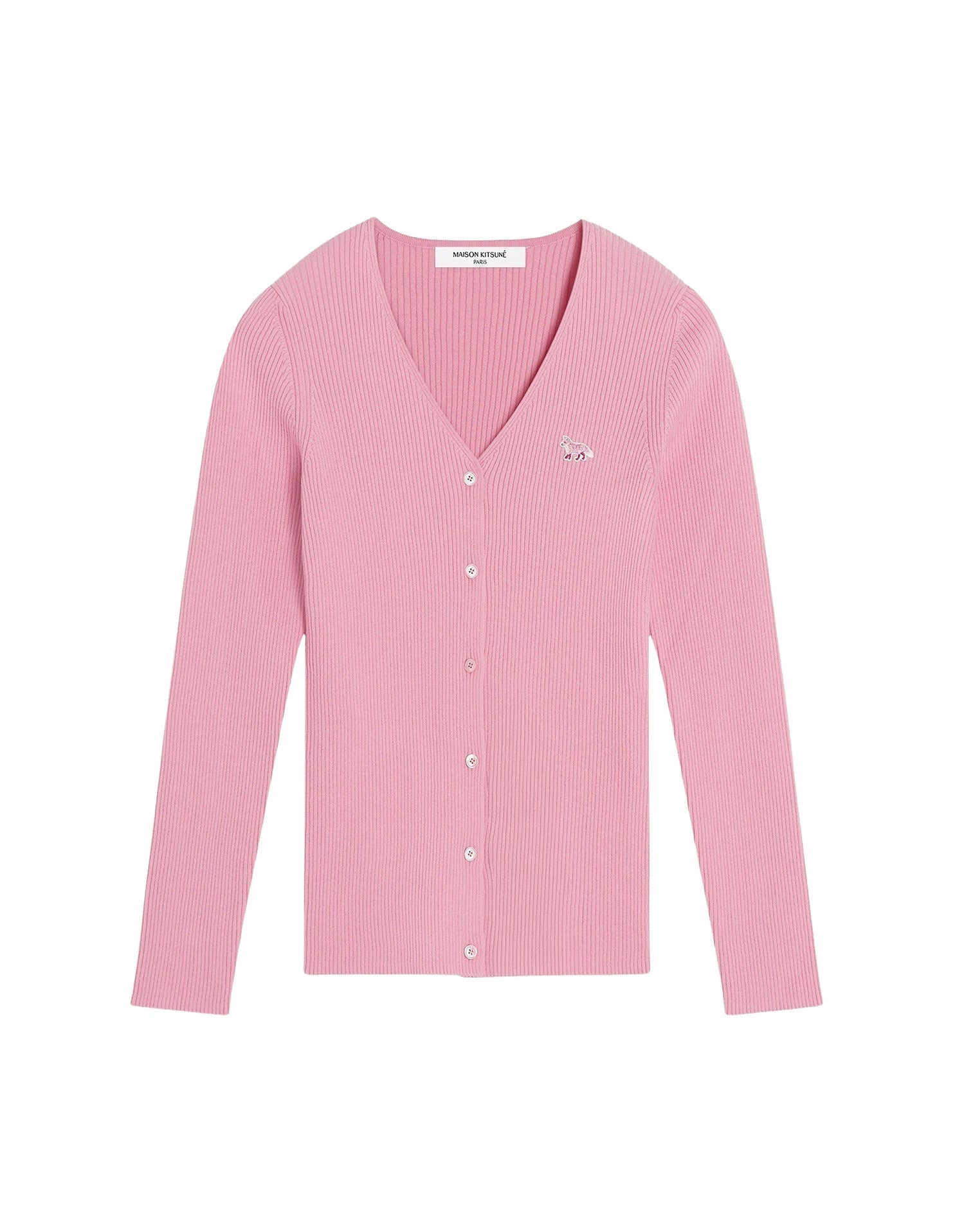 Baby Fox fitted wool cardigan - Strawberry