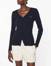 Baby Fox wool blend fitted cardigan - Navy