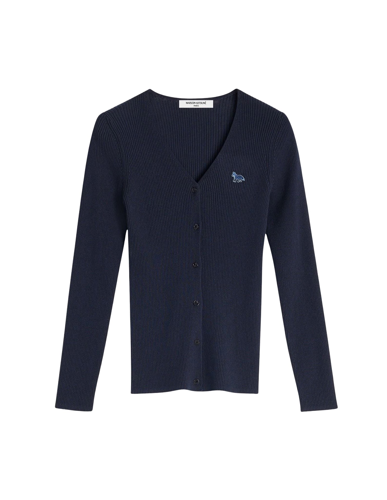 Baby Fox wool blend fitted cardigan - Navy