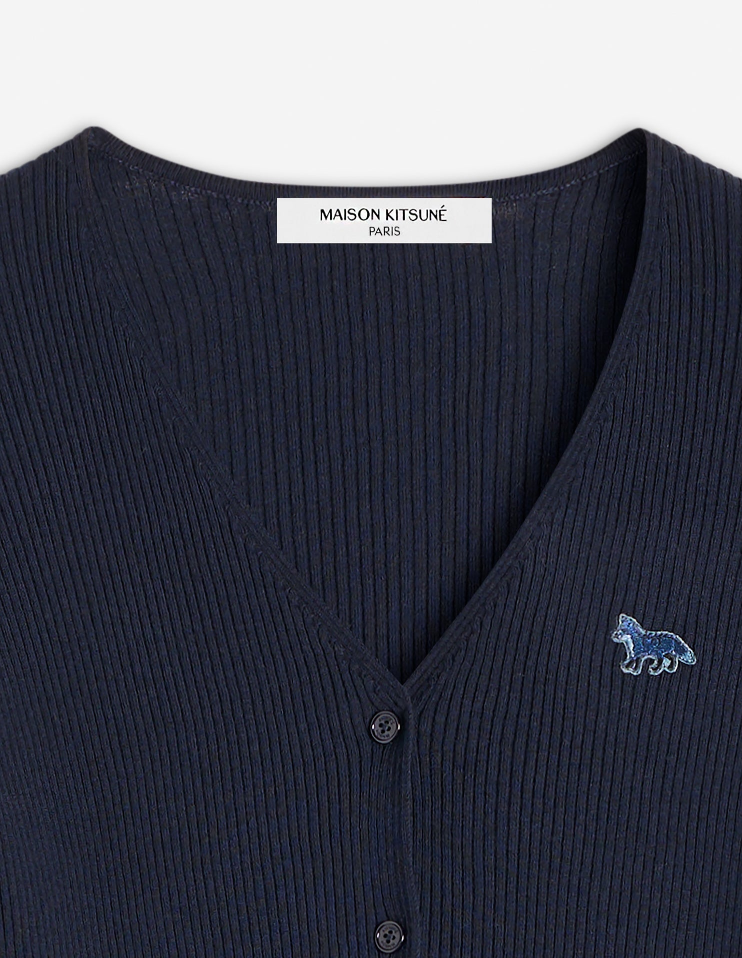 Baby Fox wool blend fitted cardigan - Navy